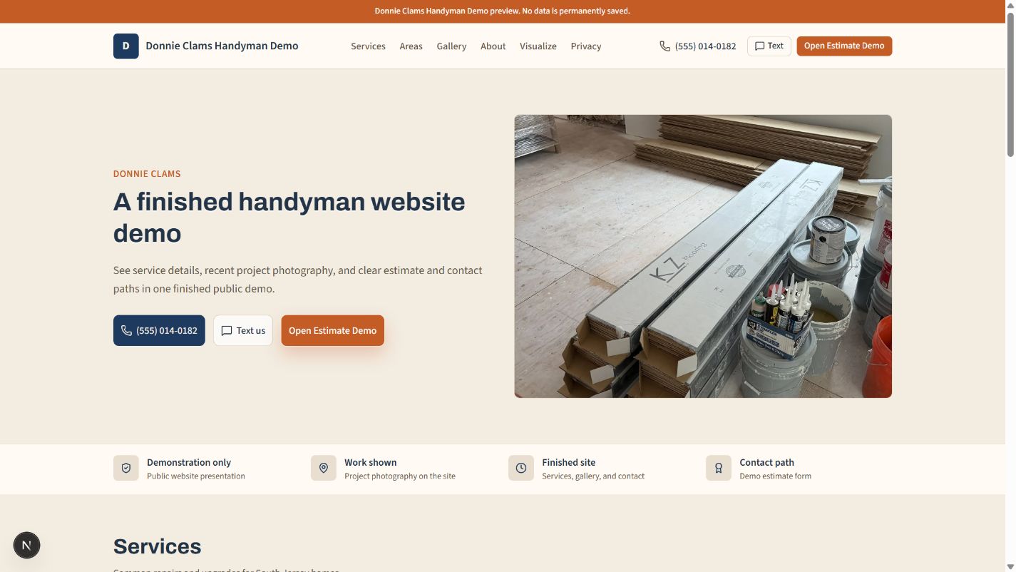 Cedar & Nail Home Services homepage preview