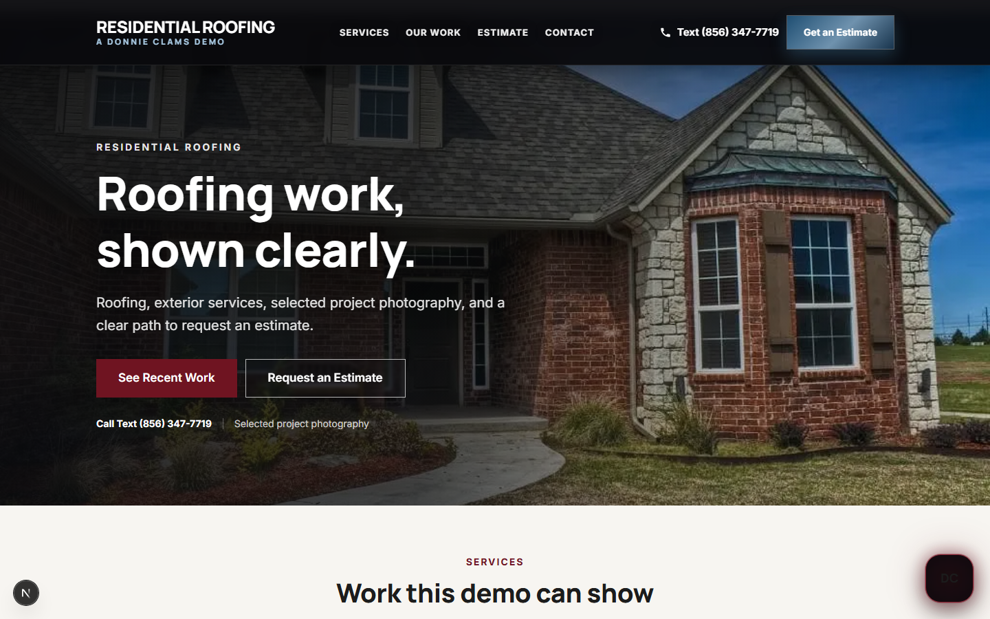 Ironclad Roofing & Exteriors homepage preview